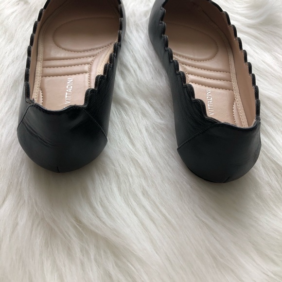ADRIENNE VITTADINI Scalloped Leather Comfort Flat - Picture 3 of 6